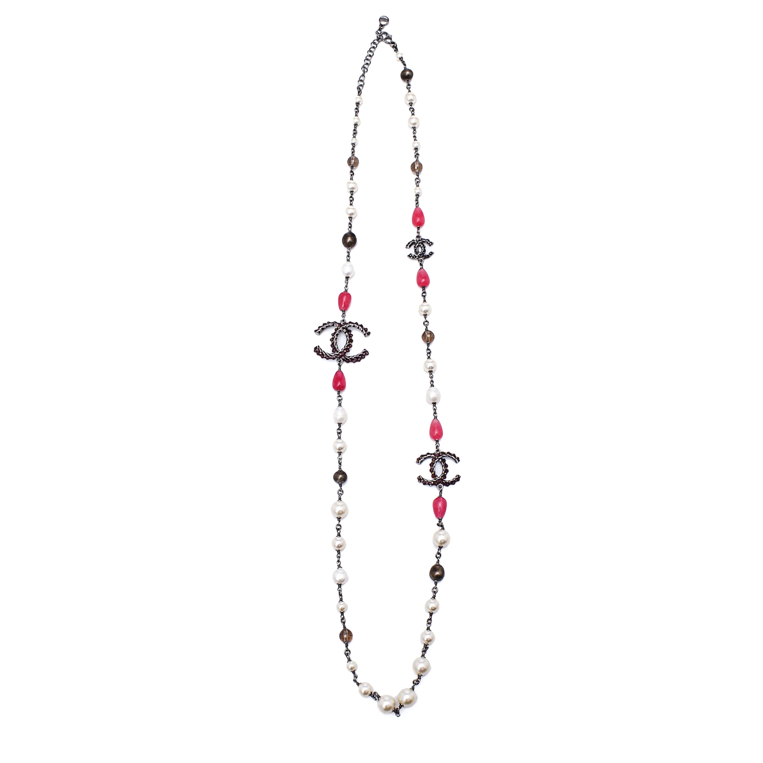 Chanel - Multicolor CC Long Pearly Necklace